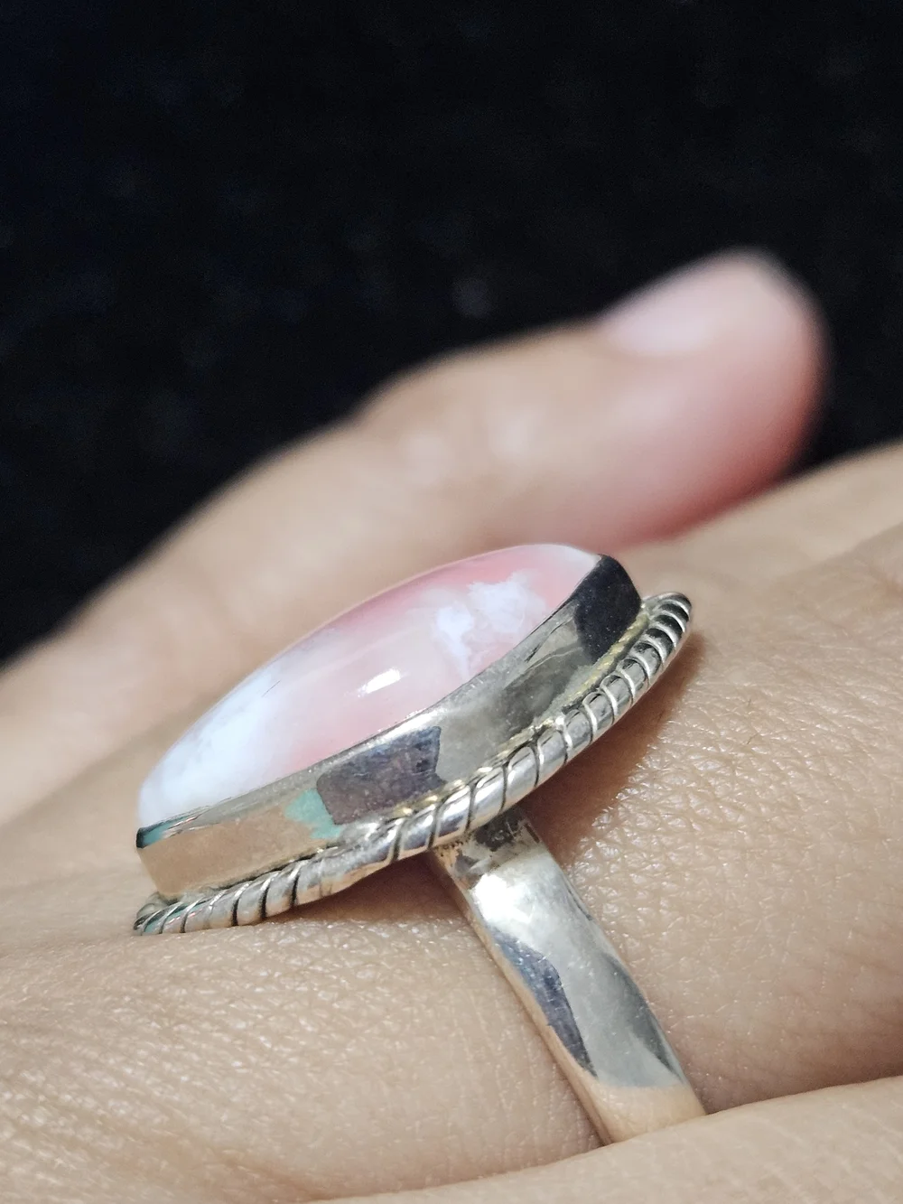 925S Plume Agate Ring